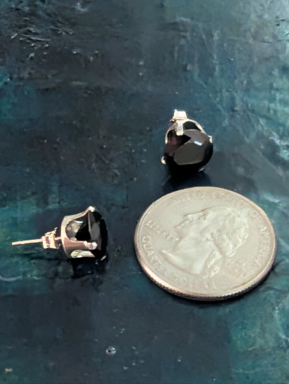 🆕 Geniune 8mm Black Tourmaline Earrings 925 Sterling Silver - Picture 13 of 14